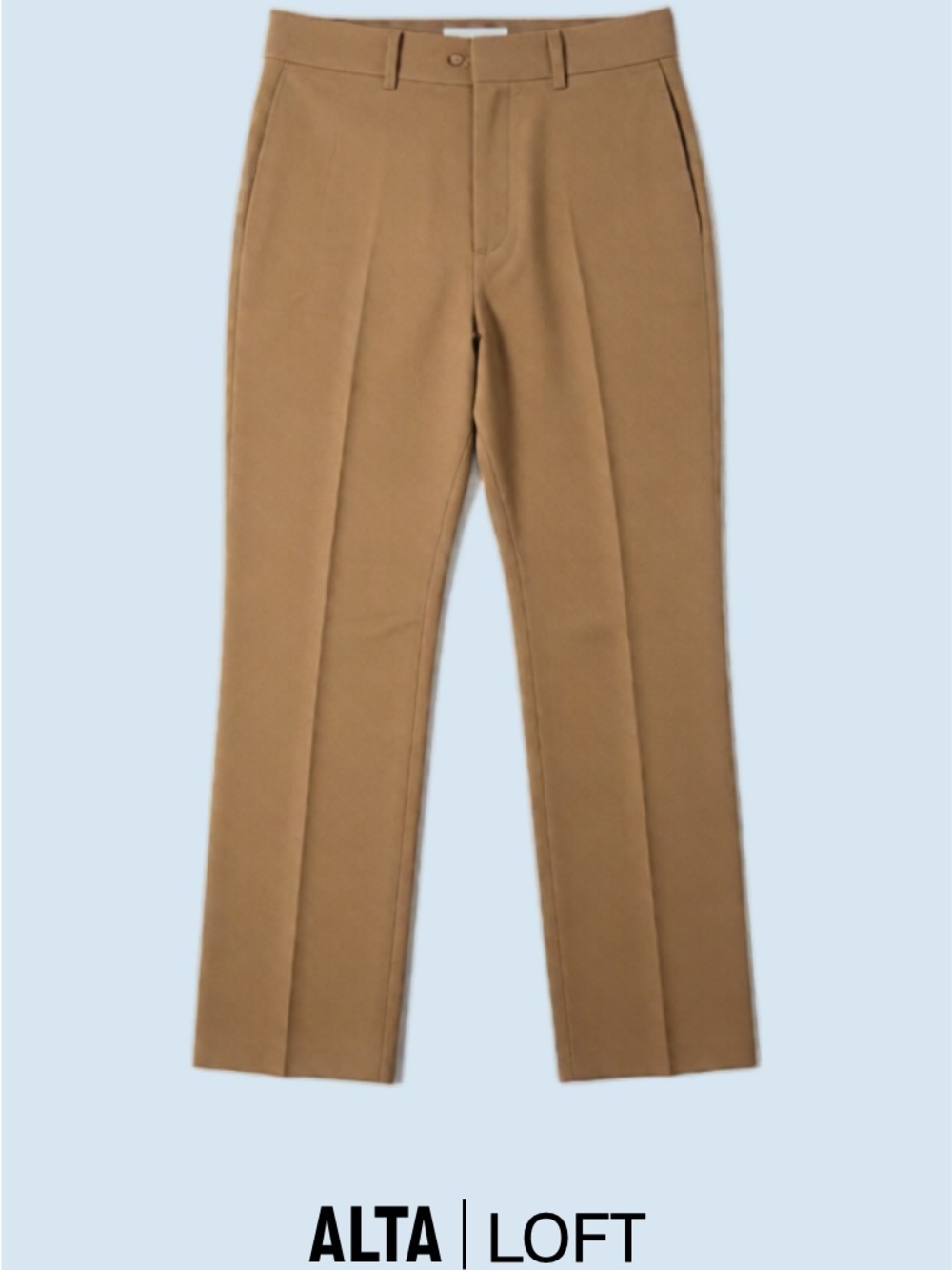 LOFT Alta Straight-Leg Pants in Camel Tan